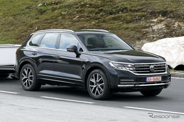 VW トゥアレグ 改良新型プロトタイプ(スクープ写真)