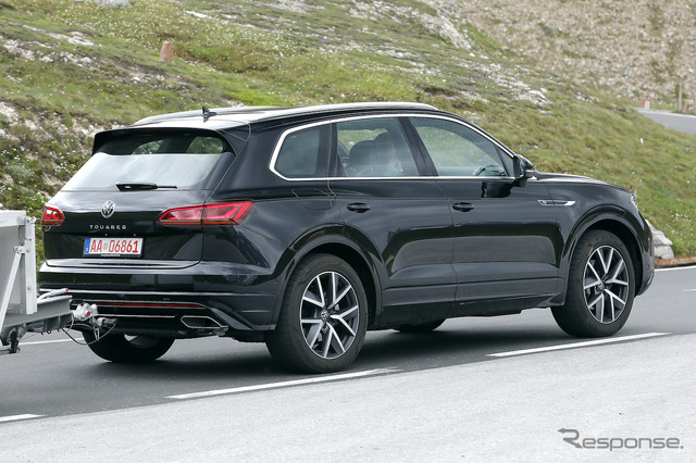 VW トゥアレグ 改良新型プロトタイプ(スクープ写真)