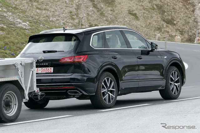 VW トゥアレグ 改良新型プロトタイプ(スクープ写真)