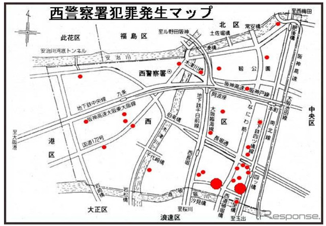 ひったくり撲滅は少年犯罪の撲滅に? 大阪府警が被害マップを公開