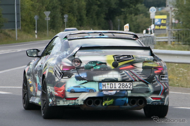 BMW M4 3.0 CSL オマージュ プロトタイプ(スクープ写真)