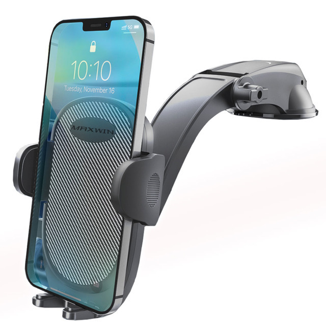 ボールジョイントで360°回転+ロングアームで上下240°可動可能な便利なゲル吸盤式スマホホルダー新登場