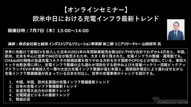 公開終了【セミナー見逃し配信】※プレミアム会員限定 欧米中日における充電インフラ最新トレンド