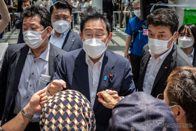 参院選候補者の応援にきた岸田首相(6月24日)