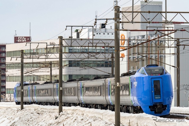 『北斗2・5・7・14・16・19号』に運用されているキハ281系。2022年3月11日。