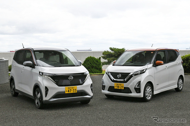 日産 サクラ(左)とデイズ(右)