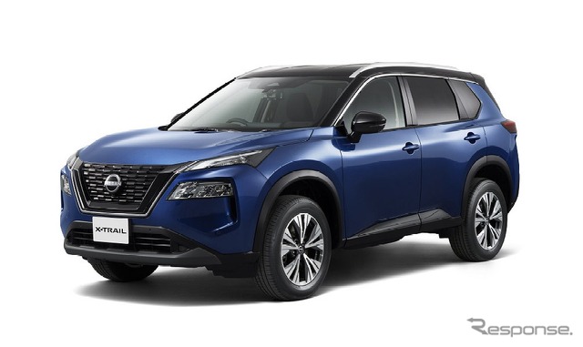 日産 エクストレイル(カスピアンブルー/スーパーブラック 2トーン)