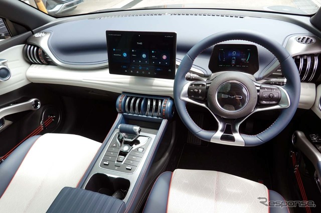 ATTO3の運転席周り。質感はかなり高い