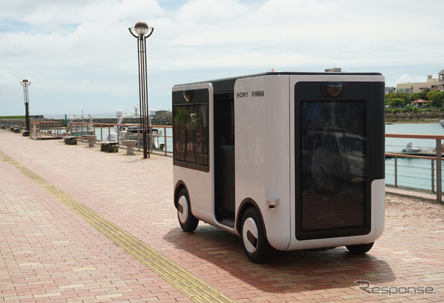 ヤマハ発動機とソニーの共同開発によるエンタメ自動走行車両『SC-1』