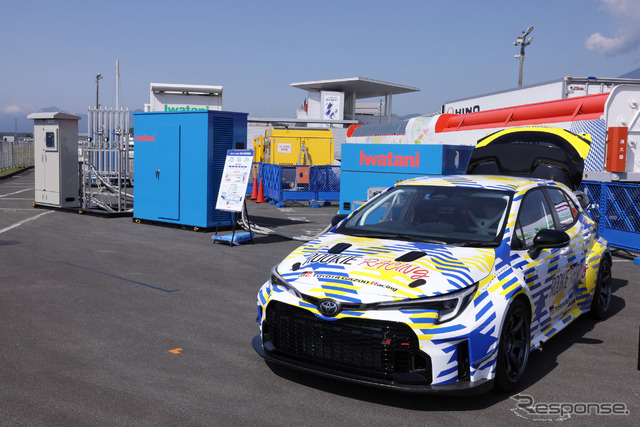 トヨタがレース（スーパー耐久）に参戦している水素カローラ