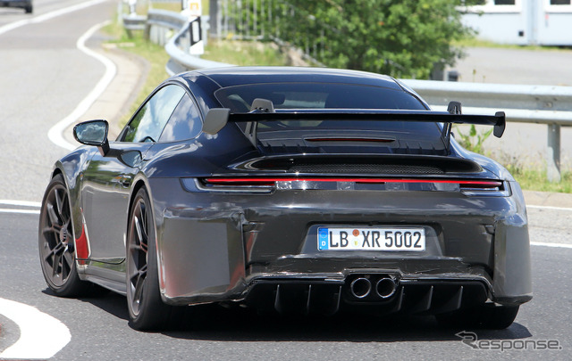 ポルシェ 911 GT3 改良新型プロトタイプ（スクープ写真）