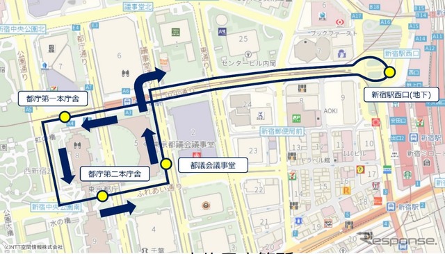 自動運転サービス実証実験の走行ルート