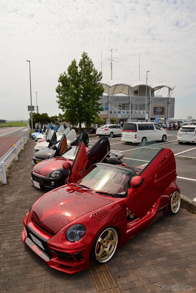 道の駅かぞわたらせ 昭和平成オールドカー展示会