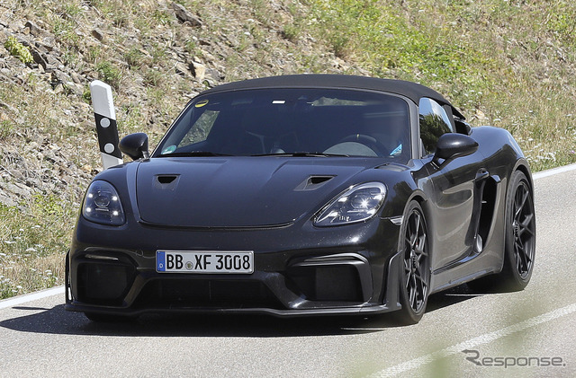 ポルシェ 718ボクスター スパイダー RSプロトタイプ(スクープ写真)