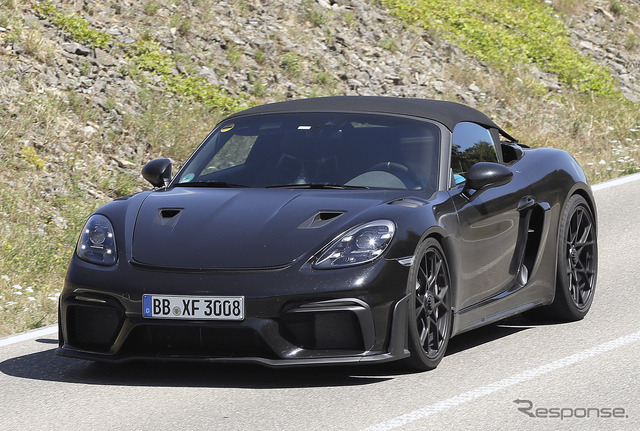 ポルシェ 718ボクスター スパイダー RSプロトタイプ(スクープ写真)