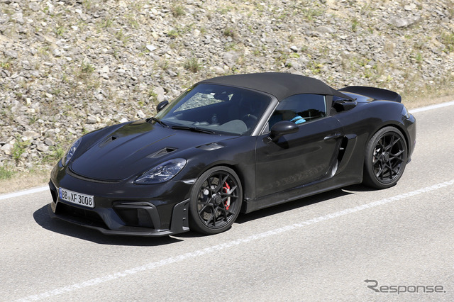 ポルシェ 718ボクスター スパイダー RSプロトタイプ(スクープ写真)