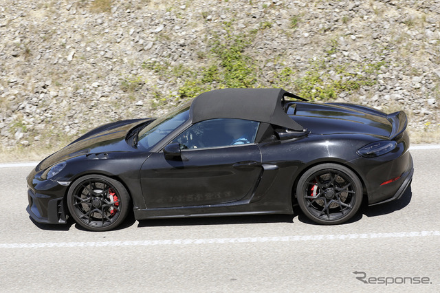 ポルシェ 718ボクスター スパイダー RSプロトタイプ(スクープ写真)