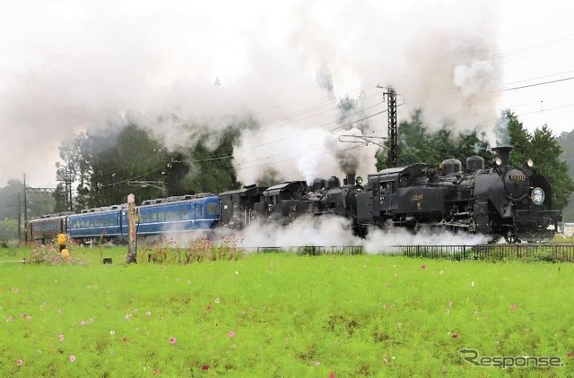 2021年10月にC11 325とC11 207により行なわれた重連運転。