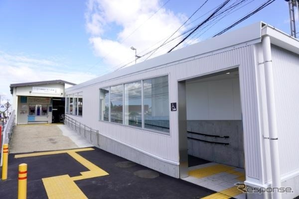 山陽電鉄・中八木駅：2022年3月スロープ設置