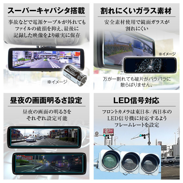 60fpsの滑らかすぎる映像! 純正ミラー交換タイプデジタルルームミラー・ドライブレコーダー「MDR-A002」が新登場