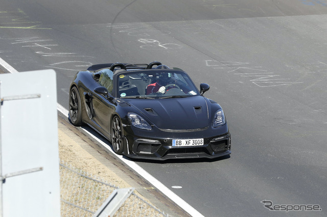 ポルシェ 718ボクスター スパイダーRS ヴァイザッハ仕様(スクープ写真)
