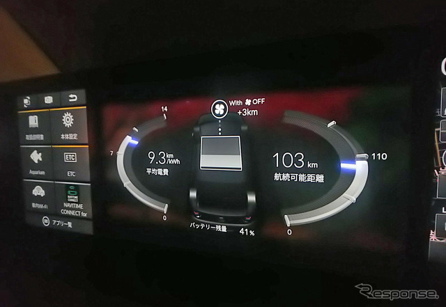 5100kmのオーバーオール電費は6.7km/kWhと低迷。ただ、バッテリー負荷が小さい低速走行に限ればBEVの平均値を大きく超える値をマークできる。