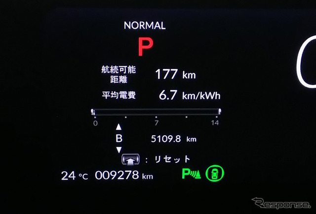 総走行距離5109.8km。オーバーオール電費6.7km/kWh。