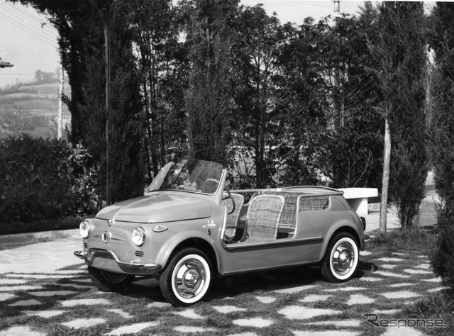 ビーチカーの例:フィアット500ジョリー・スピアッジーナ