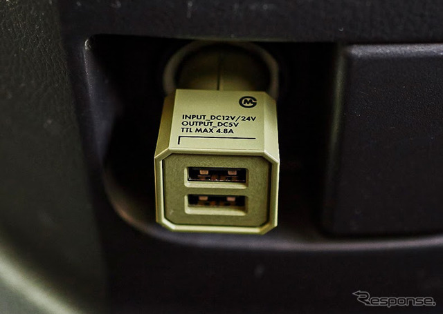 2USBソケット(ゴードンミラー)。