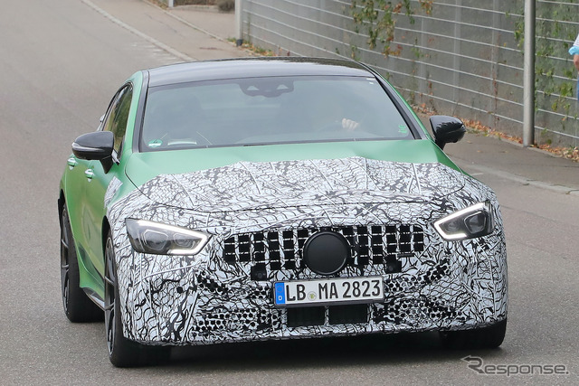 メルセデスAMG GT 4ドアクーペ 改良新型プロトタイプ(スクープ写真)
