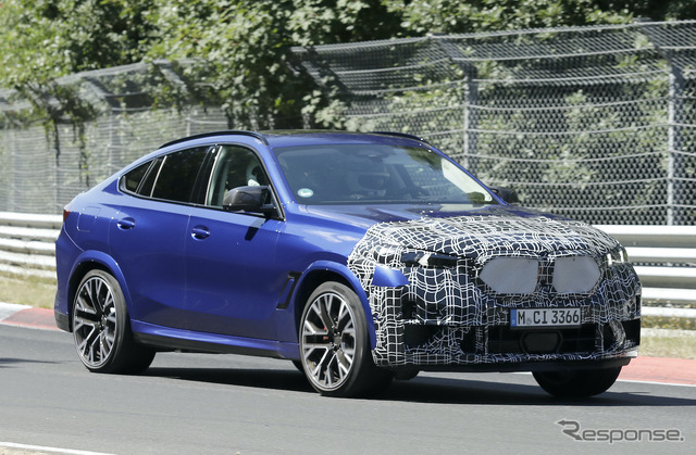 BMW X6M 改良新型プロトタイプ(スクープ写真)