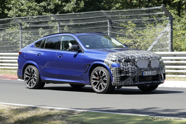 BMW X6M 改良新型プロトタイプ(スクープ写真)