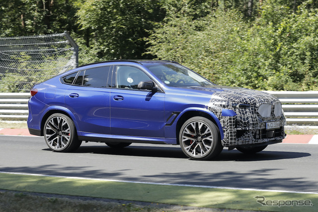BMW X6M 改良新型プロトタイプ(スクープ写真)