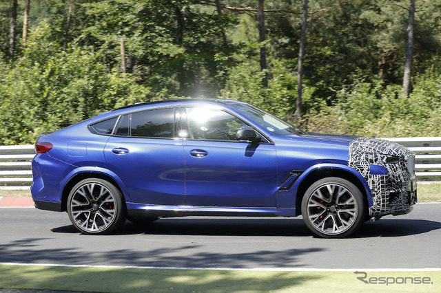 BMW X6M 改良新型プロトタイプ(スクープ写真)