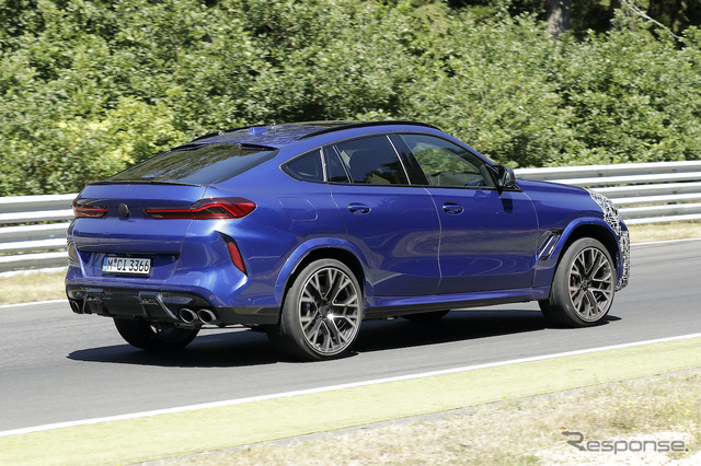 BMW X6M 改良新型プロトタイプ(スクープ写真)