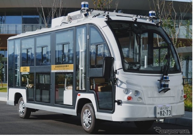 実証実験で使用する自動運転バスのイメージ