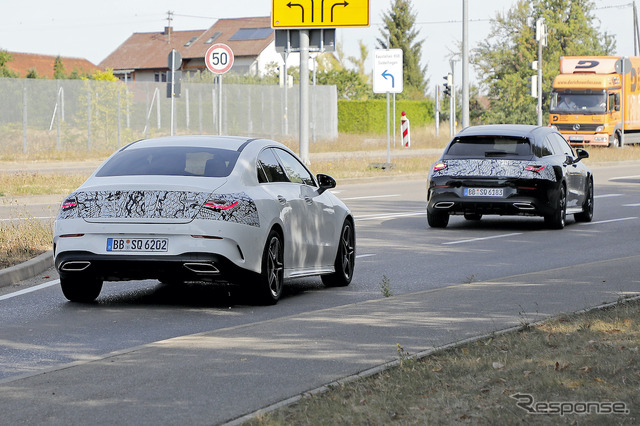 メルセデスベンツ CLA 改良新型プロトタイプ(スクープ写真)