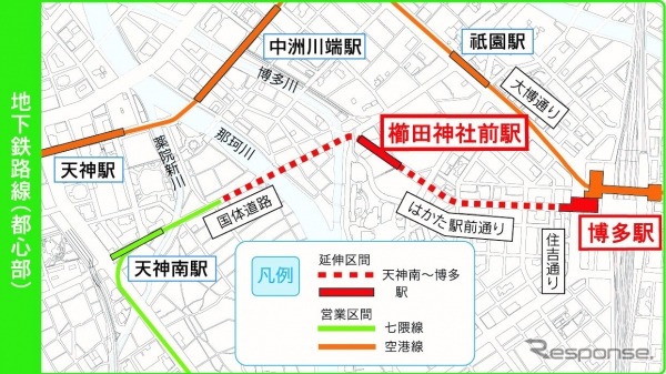 七隈線延伸区間と設けられる駅。