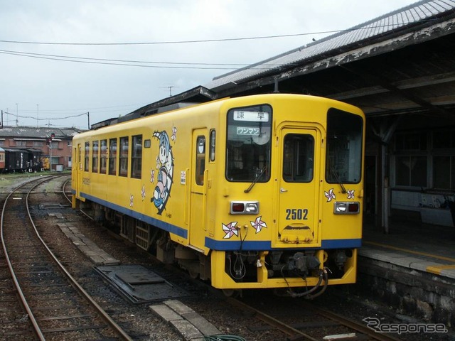 9月5日夜から運行を見合わせる島原鉄道。