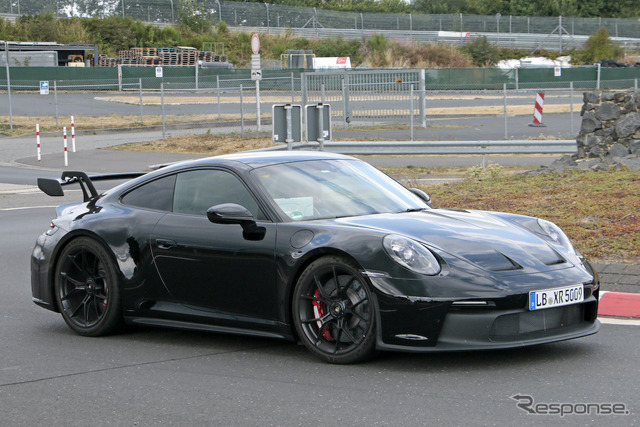 ポルシェ 911 GT3 改良新型プロトタイプ(スクープ写真)