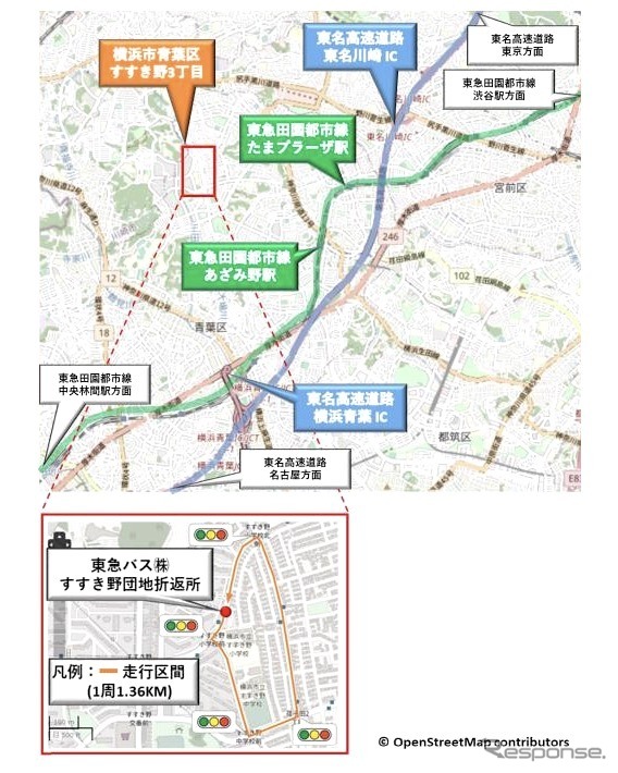 自動運転走行ルート