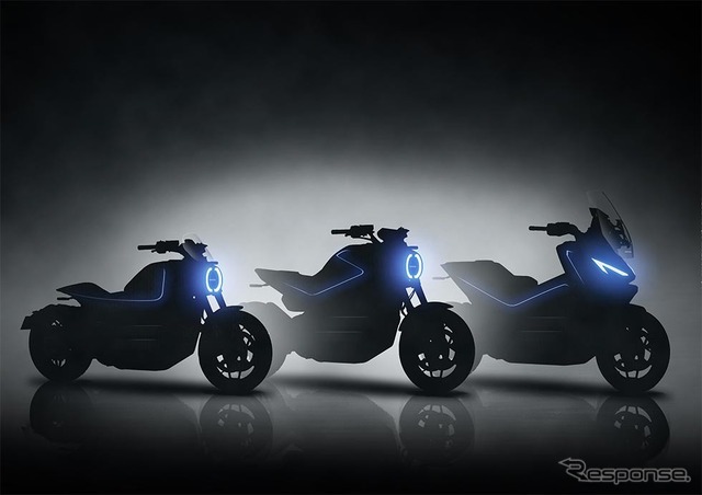 ホンダ二輪事業の取り組み：大型FUN EVモデルのイメージ