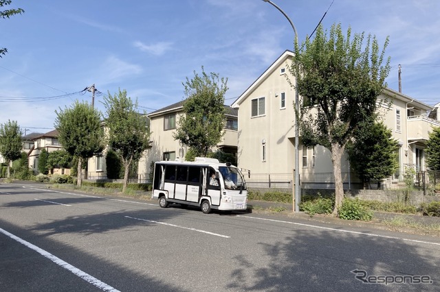多摩田園都市で自動運転モビリティ