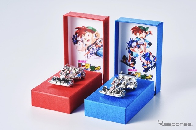 ミニ四駆アニメ「爆走兄弟レッツ&ゴー!!」のマシン型箸置き (c)こしたてつひろ/小学館・ShoPro (c)TAMIYA