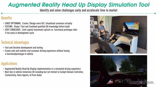 「Augmented Reality Head Up Display Simulation Tool」