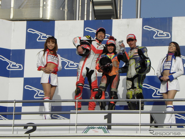 2010年、ミニバイクでの表彰台