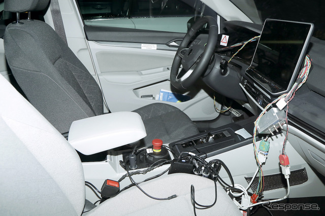 VW ゴルフ 改良新型プロトタイプ(スクープ写真)