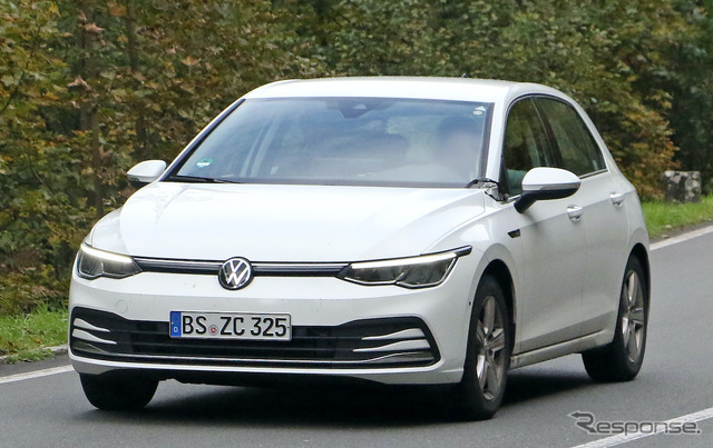 VW ゴルフ 改良新型プロトタイプ(スクープ写真)