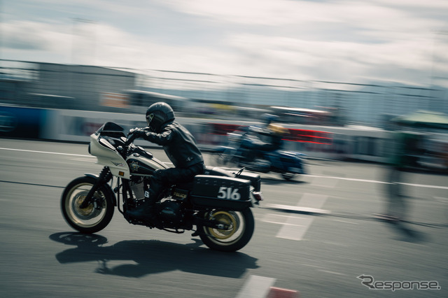 ハーレーだけで競うドラッグレース「V.D.A.」(V-Twin Drag race Association)。