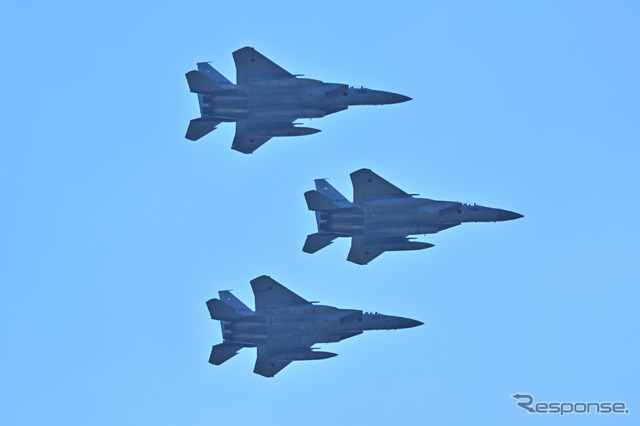 航空自衛隊 F-15DJによるフライパス